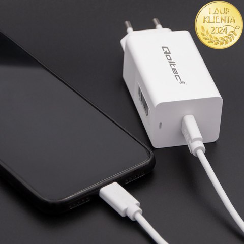 Qoltec Kabel USB 2.0 typ C męski | USB 2.0 typ C męski | 1.4m | Biały