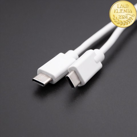 Qoltec Kabel USB 2.0 typ C męski | USB 2.0 typ C męski | 1.4m | Biały