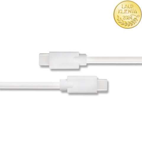 Qoltec Kabel USB 2.0 typ C męski | USB 2.0 typ C męski | 1.4m | Biały