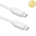 Qoltec Kabel USB 2.0 typ C męski | USB 2.0 typ C męski | 2m | Biały