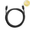 Qoltec Kabel USB 2.0 typ C męski | USB 2.0 typ C męski | 2m | Czarny