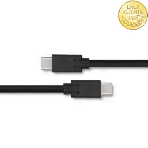 Qoltec Kabel USB 3.1 typ C męski | USB 3.1 typ C męski | 1.4m | Czarny