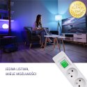 Qoltec Listwa zasilająca | 5 gniazd | 1.8m | Biało-szara