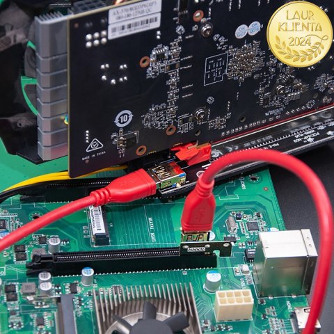 Qoltec Riser PCI-E 1x - 16x | USB 3.0 | ver. 009S Plus | SATA / PCI-E 6 pin