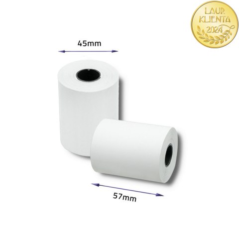 Qoltec Rolka termiczna 57 x 20 | 55g/m2 | 10szt. | BPA free