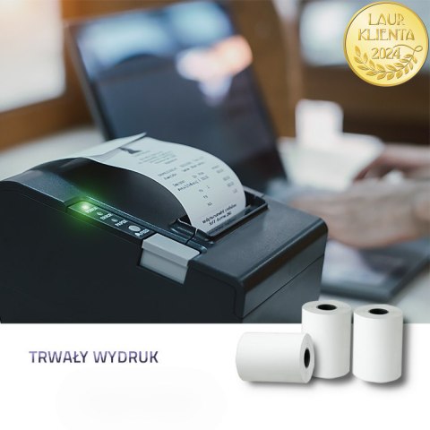 Qoltec Rolka termiczna 57 x 20 | 55g/m2 | 10szt. | BPA free