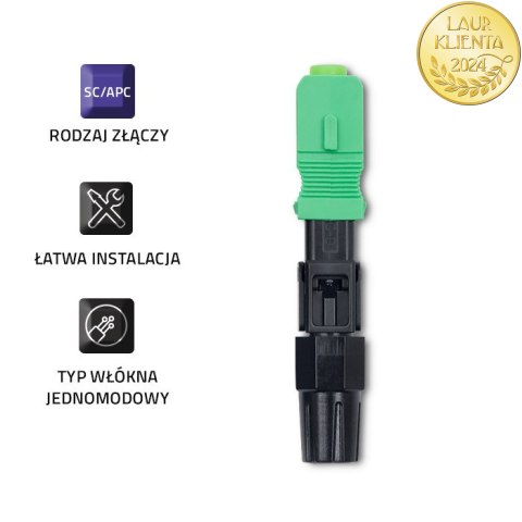 Qoltec Szybkozłącze światłowodowe SC/APC | Singlemode | 3.0mm