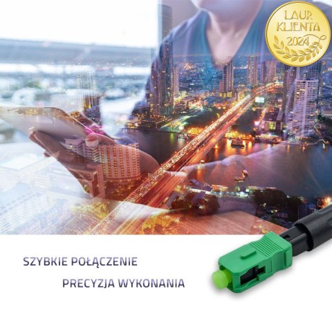 Qoltec Szybkozłącze światłowodowe SC/APC |Singlemode | 3.0mm