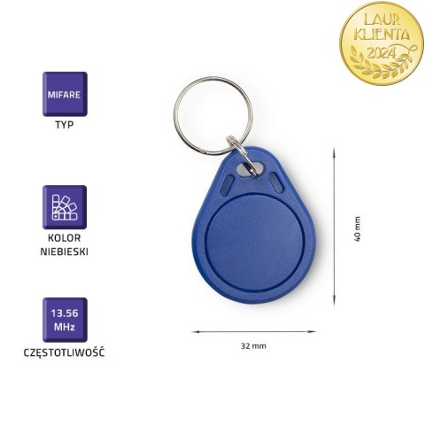 Qoltec Brelok zbliżeniowy Mifare 13.56 MHz | 10szt.