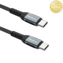 Qoltec Kabel USB 2.0 typ C | USB 2.0 typ C 100W | QC 3.0 | PD | 1.5m | Czarny