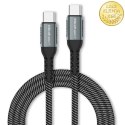Qoltec Kabel USB 2.0 typ C | USB 2.0 typ C 100W | QC 3.0 | PD | 1m | Czarny