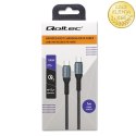 Qoltec Kabel USB 2.0 typ C | USB 2.0 typ C 100W | QC 3.0 | PD | 1m | Czarny