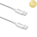 Qoltec Kabel USB 2.0 typ C | USB 2.0 typ C 60W | QC 3.0 | PD | 1m | Biały