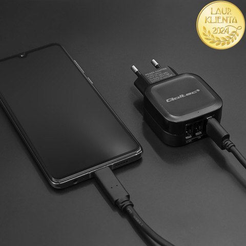 Qoltec Kabel USB 3.1 typ C męski | USB 3.0 A męski | 1.8m | Czarny