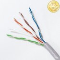 Qoltec Kabel sieciowy/skrętka UTP | CAT5E | 305m | PVC szary