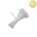 Qoltec Opaski zaciskowe wielorazowe/trytki | 7.2*300mm | Nylon66 UV | Białe