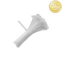 Qoltec Opaski zaciskowe wielorazowe/trytki | 4.8*200mm | Nylon66 UV | Białe