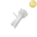 Qoltec Opaski zaciskowe wielorazowe/trytki | 7.2*100mm | Nylon66 UV | Białe