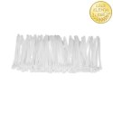 Qoltec Opaski zaciskowe wielorazowe/trytki | 7.2*100mm | Nylon66 UV | Białe