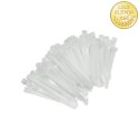 Qoltec Opaski zaciskowe wielorazowe/trytki | 7.2*150mm | Nylon66 UV | Białe