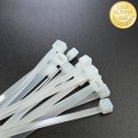 Qoltec Opaski zaciskowe Trytki kablowe | 4.8*160mm | 100 szt. | Nylon66 | UV | Białe