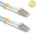 Qoltec Patchcord światłowodowy LC/UPC - LC/UPC | Multimode | 50/125 | OM3 | Duplex | 1m