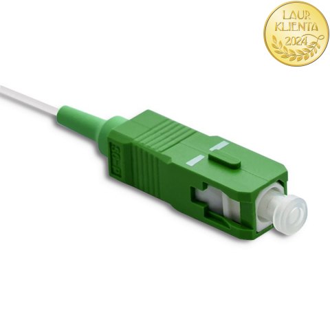 Qoltec Pigtail światłowodowy SC/APC | Singlemode | 9/125 | G652D | 0.5m