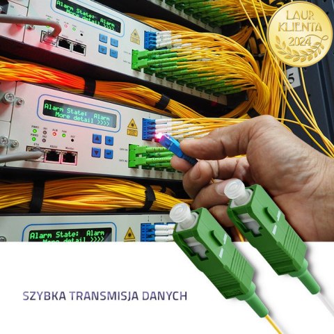 Qoltec Pigtail światłowodowy SC/APC | Singlemode | 9/125 | G652D | 0.5m