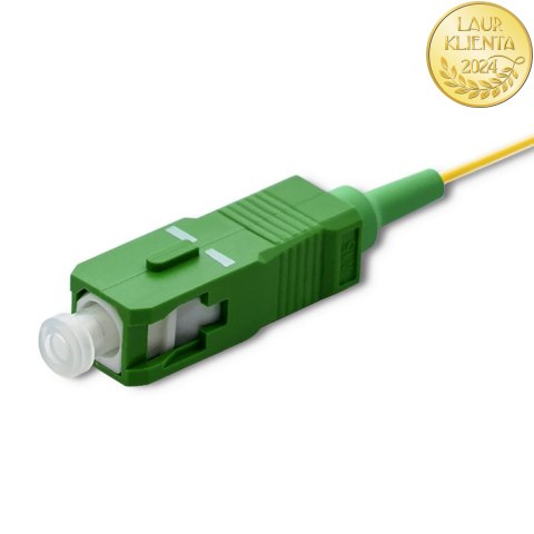 Qoltec Pigtail światłowodowy SC/APC | Singlemode | 9/125 | G652D | 0.5m