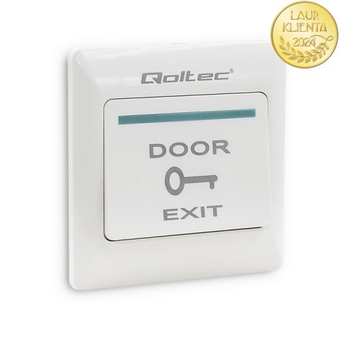 Qoltec Przycisk wyjścia |biały