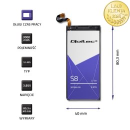Qoltec Bateria do Samsung S8 | 3000mAh