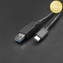 Qoltec Kabel USB 3.1 typ C męski | USB 3.0 A męski | 1.5m