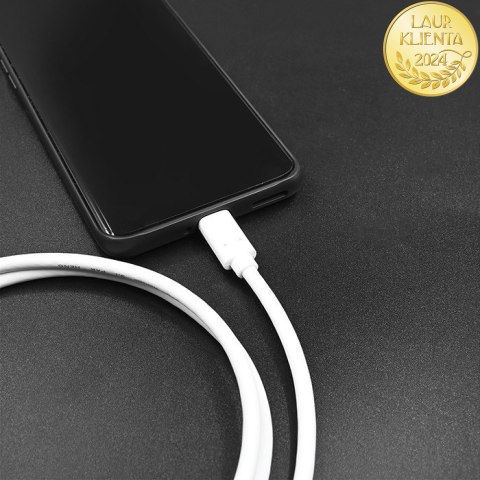 Qoltec Kabel USB 3.1 typ C męski | USB 3.1 typ C męski | 1m | Biały