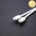 Qoltec Kabel USB 3.1 typ C męski | USB 3.1 typ C męski | 1m | Biały