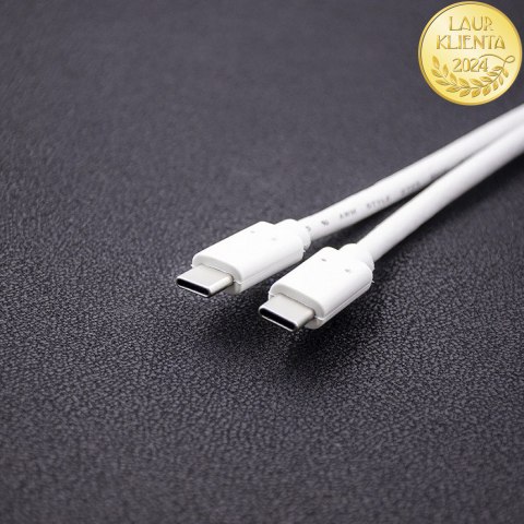 Qoltec Kabel USB 3.1 typ C męski | USB 3.1 typ C męski | 1m | Biały