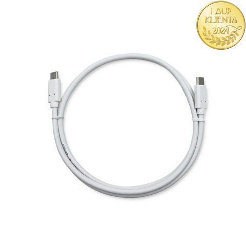 Qoltec Kabel USB 3.1 typ C męski | USB 3.1 typ C męski | 1m | Biały
