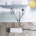 Qoltec Organizer do kabli 6mm | 10m | Czarny