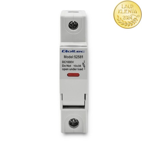 Qoltec Podstawa bezpiecznikowa z diodą + bezpiecznik DC| 1P|1000V |20A |10x38 |solar