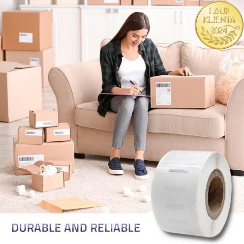 Qoltec Etykiety do DYMO LW-99010 | S0722370 | 28 x 89 mm | 130 sztuk