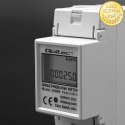 Qoltec Jednofazowy elektroniczny licznik | miernik zużycia energii na szynę DIN | 230V | LCD | 2P