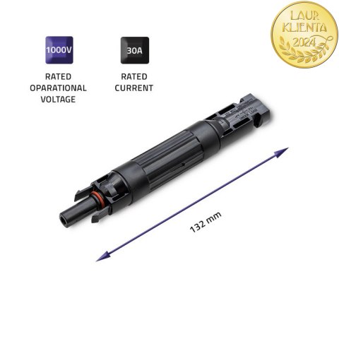Qoltec Konektor solarny z bezpiecznikiem | złącze MC4 | 1000V | 30A