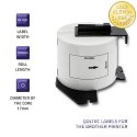 Qoltec Taśma do BROTHER DK-11202 | 62mm x 100mm | 300 etykiet | Biała/ Czarny nadruk | Rolka z uchwytem