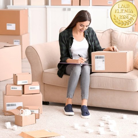 Qoltec Taśma do BROTHER DK-11202 | 62mm x 100mm | 300 etykiet | Biała/ Czarny nadruk | Rolka z uchwytem