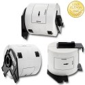 Qoltec Taśma do BROTHER DK-11202 | 62mm x 100mm | 300 etykiet | Biała/ Czarny nadruk | Rolka z uchwytem