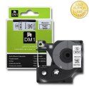 Qoltec Taśma do DYMO D1 45803, 45808 | 19mm x 7m | Biała/Czarny nadruk
