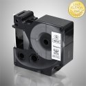 Qoltec Taśma do DYMO D1 45803, 45808 | 19mm x 7m | Biała/Czarny nadruk
