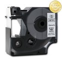 Qoltec Taśma do DYMO D1 45803, 45808 | 19mm x 7m | Biała/Czarny nadruk