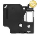 Qoltec Taśma do DYMO D1 45803, 45808 | 19mm x 7m | Biała/Czarny nadruk