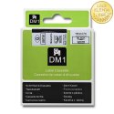 Qoltec Taśma do DYMO D1 45803, 45808 | 19mm x 7m | Biała/Czarny nadruk