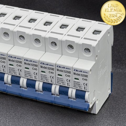 Qoltec Wyłącznik nadprądowy C40 | Bezpiecznik | AC | 40A |1P